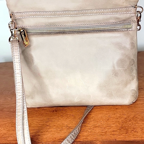 Hammitt Clutch Crossbody Bag Pewter Gold Hardware - Picture 3 of 6